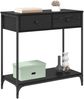 vidaXL Konsolentisch Schwarz Eichen-Optik 75 x 34,5 x 75 cm 882250 Bild 3