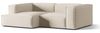 Micadoni Ecksofa Nuria 3-Sitzer Links Samt Beige Bild 2