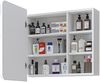 Roomart LYCIA-82 Badmöbel - nur Spiegelschrank - H 60 x B 16 x T 70 cm • Weiß Bild 3