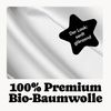 Seralino Spannbettlaken Mako Satin Spannbetttuch (100% Bio Baumwolle), 100% Bio-Baumwolle, Gummizug: rundum, Etiketten zeigen Seiten – schnelles, unkompliziertes Beziehen garantiert, Fairtrade/ GOTS zertifizierte uni Bettlaken, weich Bild 3