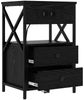 vidaXL Nachttisch Schwarz Eichen-Optik 40 x 31 x 60 cm Holzwerkstoff 859460 Bild 5