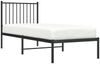 vidaXL Bettgestell mit Kopfteil Metall Schwarz 75x190 cm 350854 Bild 4