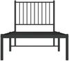 vidaXL Bettgestell mit Kopfteil Metall Schwarz 75x190 cm 350854 Bild 5