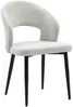 Vente-unique - NIYAMA Stuhl Stoff Grau - B 56 cm x H 81 cm x L 50 cm Bild 4
