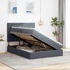 vidaXL LED-Speicherbett mit Matratze Dunkelgrau 140 x 200 cm Samt 3372610 Bild 4