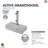 Doppler Granitsockel 25 kg für Rohr ø 25 x 48 mm Schirmsockel 45 x 22 x 10 cm Bild 5