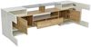 Merax Lowboard mit LED-Beleuchtung und Glasplatte, TV-Schrank mit hochglänzenden Korpus,Holzoptik,Breite 200 cm Bild 2