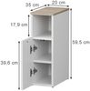 Nachttisch Enton Weiß/Sonoma 2er set Vicco Bild 2