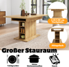 Ausziehbarer Esstisch, L110/130*W70*H75,Esstisch mit Stauraum, rechteckiger Esstisch, Kaffee-Freizeittisch, moderner einfacher Esstisch aus Eisen, Platzsparender multifunktionaler Esstisch,Natur Bild 4