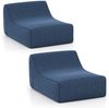 Aufblasbarer Lounge-Sessel ergonomisches aufblasbares Lazy Sofa mit abnehmbarem Bezug Blau Bild 1