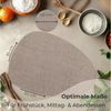 matches21 HOME & HOBBY Platzset Ovales Tischset mit Glasuntersetzer, 4er Set, in Braun meliert, (4-St), Hitzebeständige abwaschbare PVC Platzsets Bild 3