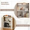 COSTWAY Bücherregal, mit Doppeltürschrank & Regal, Holz, 60x30x140cm Bild 2