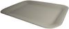 Tablett flach groß Kunstleder taupe Glattleder Optik Serviertablett Bild 5