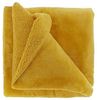 Teddy-Decke 150 x 200 cm » Kuscheldecke 'Torvah' » Wohndecke strahlend gelb » Couchdecke Teddy Fleece Bild 2