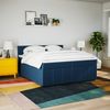 vidaXL Boxspringbett mit Matratze Blau 200x200 cm Stoff 3287181 Bild 3