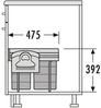 HAILO Abfallsorter 40 (20 + 2x10) Liter RAUMSPAR TANDEM COMFORT ab 40 cm Schrankbreite Bild 4