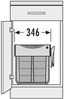 HAILO Abfallsorter 40 (20 + 2x10) Liter RAUMSPAR TANDEM COMFORT ab 40 cm Schrankbreite Bild 3