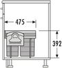 HAILO Abfallsorter 40 (20 + 2x10) Liter RAUMSPAR TANDEM COMFORT ab 40 cm Schrankbreite Bild 2