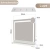 ZMH Hollywood Schminkspiegel mit Beleuchtung - 50x40cm Dimmbare LED Spiegel mit 3 Farblichtmodi, 5 Facher Vergrößerung Spiegel, USB Anschluss für Schlafzimmer, Ankleidezimmer Bild 2