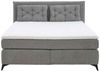 Boxspringbett Cher / Chalet, Holzwerkstoff, Stoff, Grau, 195 x 116 x 223 cm Bild 2