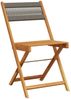 vidaXL Gartenstühle 4 Stk. Klappbar Grau Massivholz Akazie 3214604 Bild 3