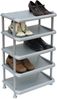DanDiBo Schuhregal Kunststoff 93901 Stapelbar Schuhablage Offen Schuhständer mit 5 Ebenen Grau Schuhschrank Bild 2