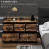 Kommode 98 x 29 x 63 cm mit 5 Stoffschubladen - Aufbewahrungsschrank in Braun mit Ablage Bild 2