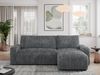 Ecksofa L-form, mit Schlaffunktion und Bettkasten - ARGOS, Dunkelgrau, Cord Bild 2
