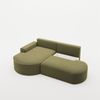 Ecksofa Schlafsofa Sofa VENEDIG Stoff Salvador Olivgrün Ottomane Links Bild 4