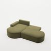 Ecksofa Schlafsofa Sofa VENEDIG Stoff Salvador Olivgrün Ottomane Links Bild 3