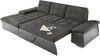 Ecksofa Couch Schlafcouch Schlafsofa Lederlook dunkelgrau Ottomane links L-Form Bild 4
