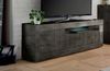 Dmora Fernsehschrank Iole, Ständer für Wohnzimmerfernseher, Niedriges Wohnzimmer-Sideboard, TV-Ständerbasis, Made in Italy, 138x42 h56 cm, Schiefer Bild 2