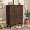 Schuhschrank 80x35,5x110 cm mit 5 Fächern – moderner Stauraum in dunkler Holzmaserung Bild 3