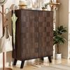 Schuhschrank 80x35,5x110 cm mit 5 Fächern – moderner Stauraum in dunkler Holzmaserung Bild 4
