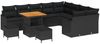 vidaXL Garten-Sofa-Set mit Kissen mit Speicher 12 pcs Schwarz 3364249 Bild 2
