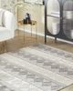 Teppich Wolle beige grau 160 x 230 cm geometrisches Muster Kurzflor BOZOVA Bild 3