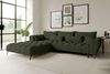 99rooms Ferrano Ecksofa Chenille EDEN Olive Links mit Sitztiefenverstellung Bild 2