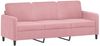 vidaXL 3-tlg. Sofagarnitur mit Kissen Rosa Samt 3202047 Bild 4