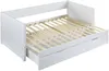 Vente-unique - ALFIERO Bett Holz, Platte Weiß - B 98 cm x H 84,5 cm x L 200 cm Bild 5