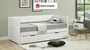 Vente-unique - ALFIERO Bett Holz, Platte Weiß - B 98 cm x H 84,5 cm x L 200 cm Bild 2