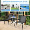 3tlg. Balkonmöbel Set Bistrotisch mit 2 Stapelbare Stühlen Balkonset Gartenset Gartengarnitur Bild 5