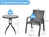 3tlg. Balkonmöbel Set Bistrotisch mit 2 Stapelbare Stühlen Balkonset Gartenset Gartengarnitur Bild 3