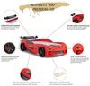 Aileenstore Autobett Rio, Kinderbett 90 x 200 cm, inkl. Lattenrost, Heckspoiler LED-Beleuchtung Bild 4