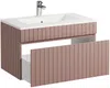 Vente-unique - SATARA Waschbeckenmöbel Holz, Platte Puderrosa - B 46 cm x H 46 cm x L 80 cm Bild 4