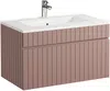 Vente-unique - SATARA Waschbeckenmöbel Holz, Platte Puderrosa - B 46 cm x H 46 cm x L 80 cm Bild 3