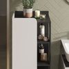 Midischrank Karen Anthrazit/Weiß 50 x 128 cm mit Tür und offenen Fächern Vicco Bild 4