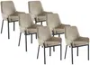 Vente-unique - CAROLONA Stuhl SamtStoff Beige - B 60,5 cm x H 85 cm x L 57 cm Bild 2