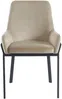 Vente-unique - CAROLONA Stuhl SamtStoff Beige - B 60,5 cm x H 85 cm x L 57 cm Bild 3