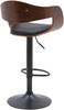 CLP 2er Set Barhocker Kingston höhenverstellbar drehbar mit schwarzem Metallgestell,walnuss/schwarz Kunstleder Bild 5