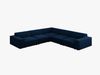 Micadoni Symmetrisches Ecksofa Jodie 6-Sitzer Samtstoff Königsblau Bild 3